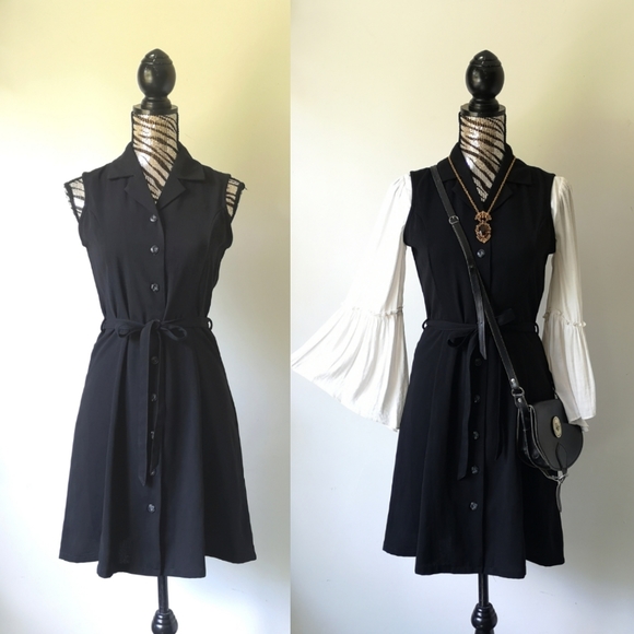 Vintage Dresses & Skirts - SOLD! Vintage button front belted midi dress